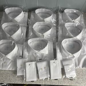 NWT 9-PACK ETON Men’s Dress Shirt Bundle Set Collection Slim 15.5 39 Wide Spread